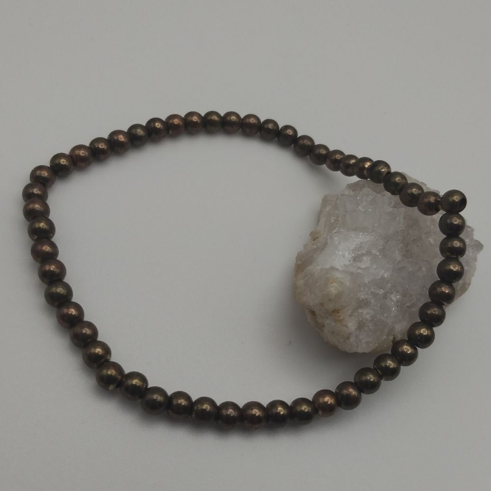 Bronzed stretch‎ beaded bracelet